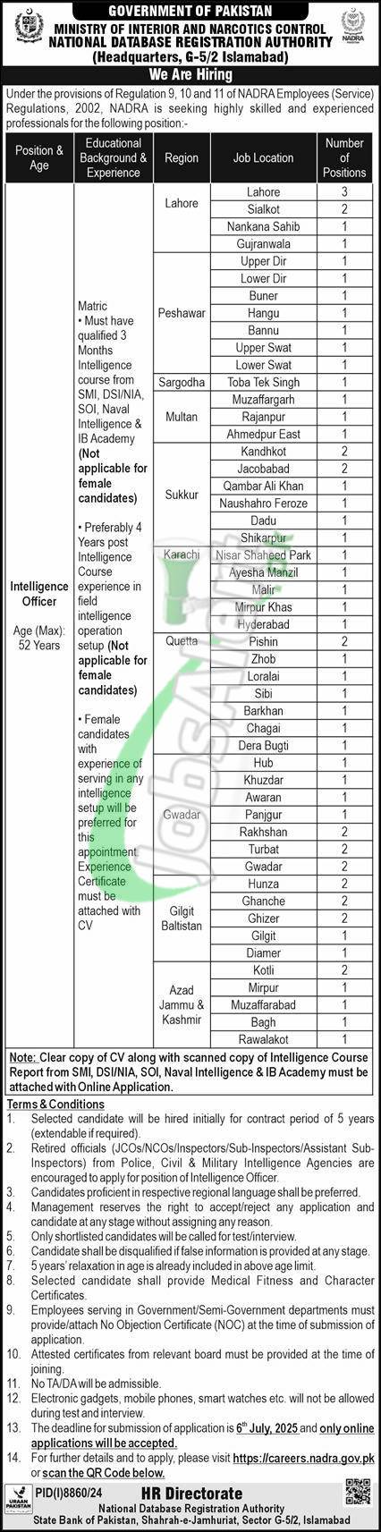 nadra jobs