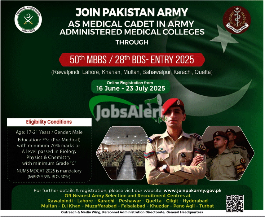 Pak army jobs 2025