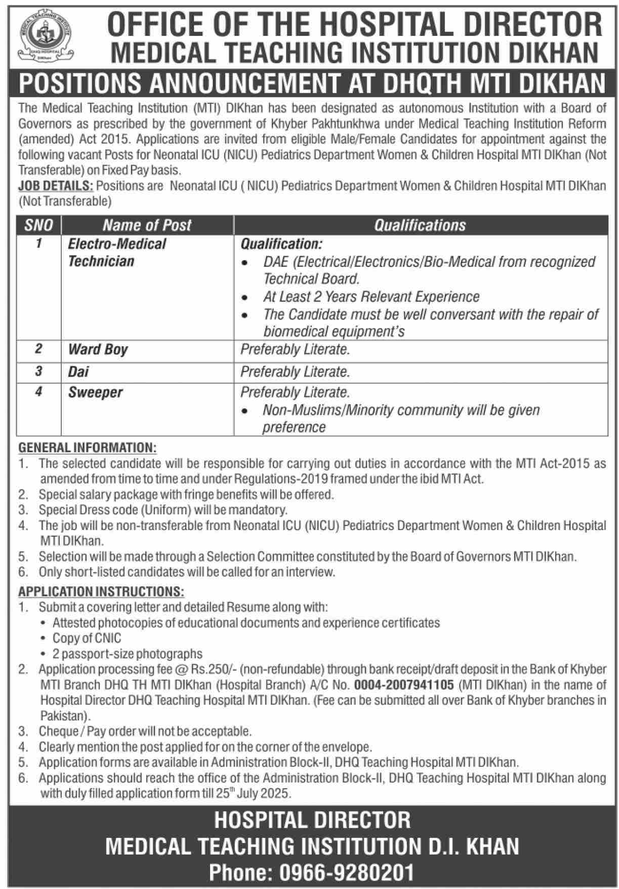 mti dikhan jobs