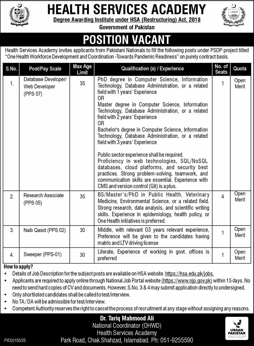 HSA Jobs in Islamabad