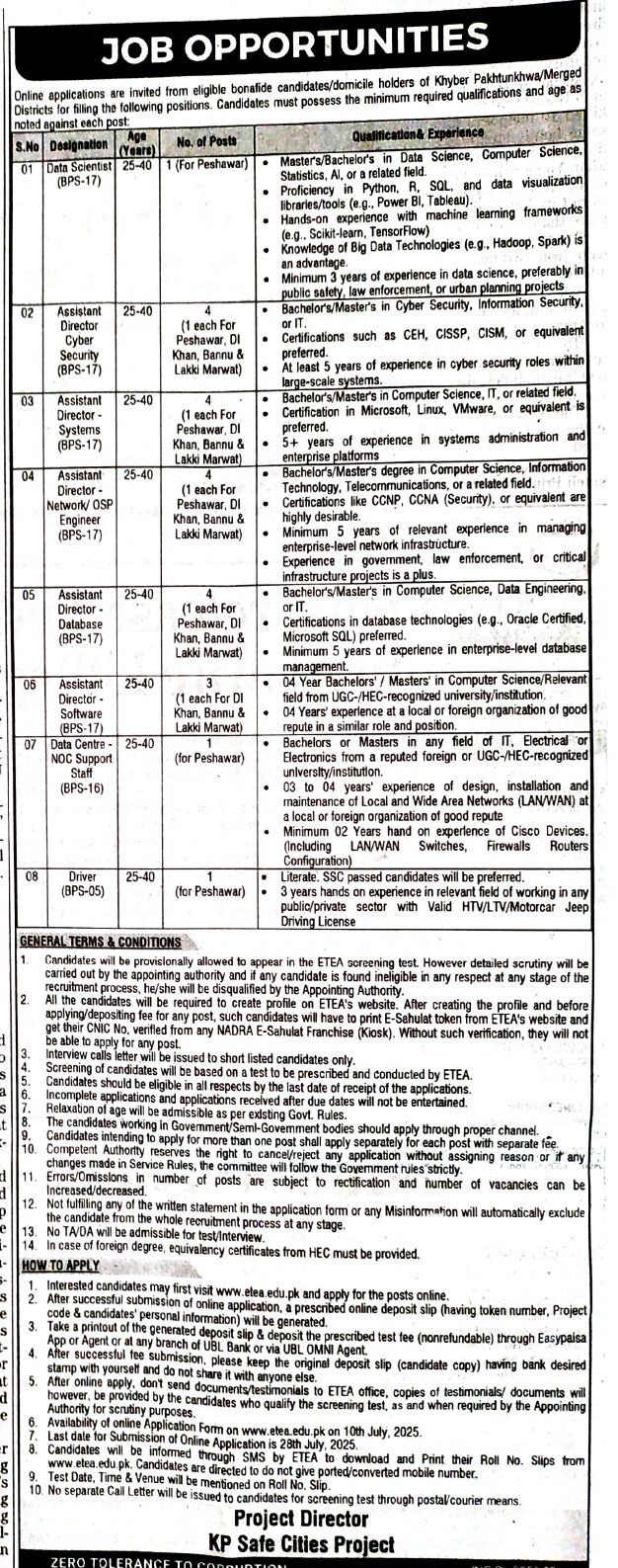 Jobs in KPK